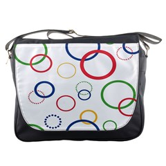 Circle Round Green Blue Red Pink Yellow Messenger Bags