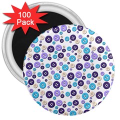 Buttons Chlotes 3  Magnets (100 Pack)