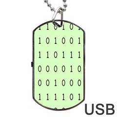 Code Number One Zero Dog Tag Usb Flash (two Sides) by Mariart