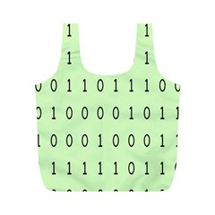 Code Number One Zero Full Print Recycle Bags (m)  by Mariart