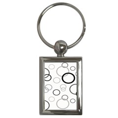 Circle Round Black Grey Key Chains (rectangle) 