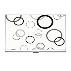 Circle Round Black Grey Business Card Holders