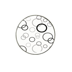 Circle Round Black Grey Hat Clip Ball Marker (4 Pack)
