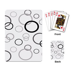 Circle Round Black Grey Playing Card by Mariart