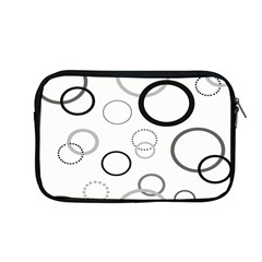 Circle Round Black Grey Apple Macbook Pro 13  Zipper Case