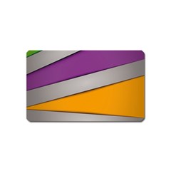 Colorful Geometry Shapes Line Green Grey Pirple Yellow Blue Magnet (name Card)