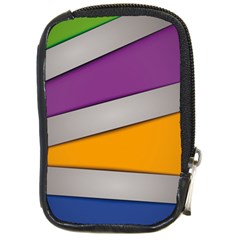 Colorful Geometry Shapes Line Green Grey Pirple Yellow Blue Compact Camera Cases
