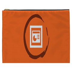 Circles Orange Cosmetic Bag (xxxl) 
