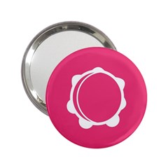 Circle White Pink 2 25  Handbag Mirrors by Mariart