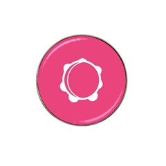 Circle White Pink Hat Clip Ball Marker (4 Pack)