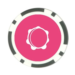 Circle White Pink Poker Chip Card Guard