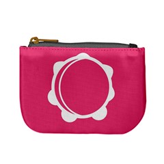 Circle White Pink Mini Coin Purses by Mariart