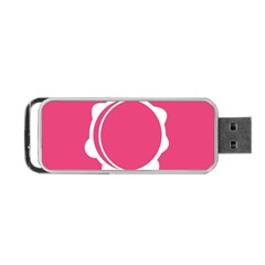 Circle White Pink Portable Usb Flash (one Side) by Mariart
