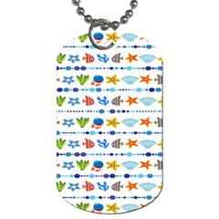 Coral Reef Fish Coral Star Dog Tag (one Side) by Mariart