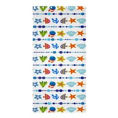 Coral Reef Fish Coral Star Shower Curtain 36  X 72  (stall) 