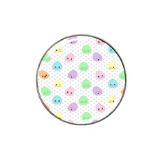 Egg Easter Smile Face Cute Babby Kids Dot Polka Rainbow Hat Clip Ball Marker (4 Pack) by Mariart