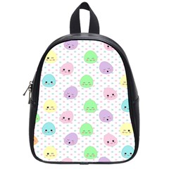 Egg Easter Smile Face Cute Babby Kids Dot Polka Rainbow School Bags (small)  by Mariart