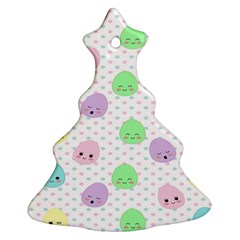 Egg Easter Smile Face Cute Babby Kids Dot Polka Rainbow Ornament (christmas Tree)  by Mariart