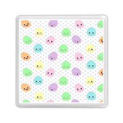 Egg Easter Smile Face Cute Babby Kids Dot Polka Rainbow Memory Card Reader (square)  by Mariart
