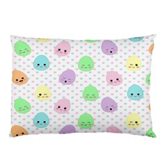 Egg Easter Smile Face Cute Babby Kids Dot Polka Rainbow Pillow Case (two Sides) by Mariart
