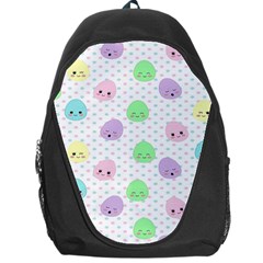Egg Easter Smile Face Cute Babby Kids Dot Polka Rainbow Backpack Bag by Mariart