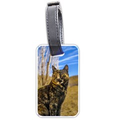 Adult Wild Cat Sitting And Watching Luggage Tags (two Sides) by dflcprints