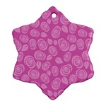 Floral pattern Snowflake Ornament (Two Sides) Back