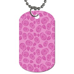 Floral Pattern Dog Tag (two Sides) by Valentinaart