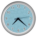 Floral pattern Wall Clocks (Silver)  Front