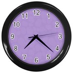 Floral pattern Wall Clocks (Black) Front