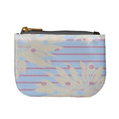 Flower Floral Sunflower Line Horizontal Pink White Blue Mini Coin Purses by Mariart