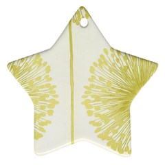 Flower Floral Yellow Ornament (star) by Mariart