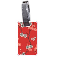 Dandelions Red Butterfly Flower Floral Luggage Tags (one Side)  by Mariart
