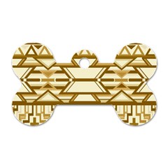 Geometric Seamless Aztec Gold Dog Tag Bone (two Sides) by Mariart