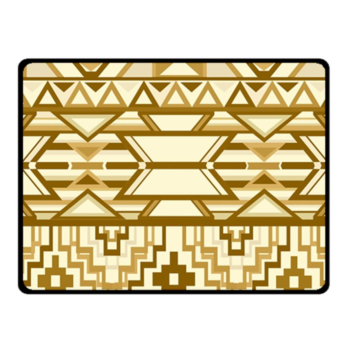 Geometric Seamless Aztec Gold Fleece Blanket (Small)