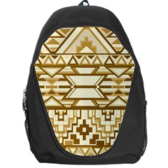 Geometric Seamless Aztec Gold Backpack Bag