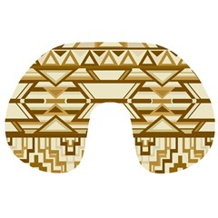 Geometric Seamless Aztec Gold Travel Neck Pillows