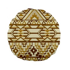 Geometric Seamless Aztec Gold Standard 15  Premium Flano Round Cushions