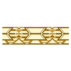 Geometric Seamless Aztec Gold Satin Scarf (oblong)