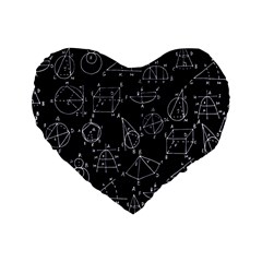 Geometry Geometry Formula Standard 16  Premium Heart Shape Cushions
