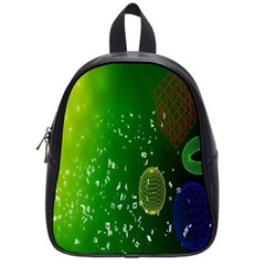 Geometric Shapes Letters Cubes Green Blue School Bags (small) 