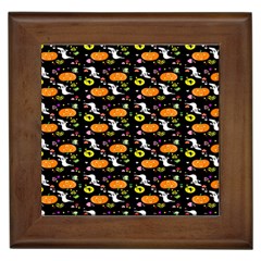 Ghost Pumkin Craft Halloween Hearts Framed Tiles