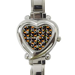 Ghost Pumkin Craft Halloween Hearts Heart Italian Charm Watch