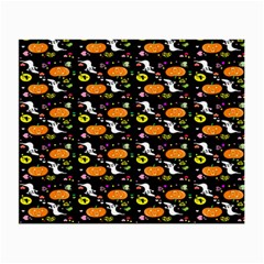 Ghost Pumkin Craft Halloween Hearts Small Glasses Cloth by Mariart