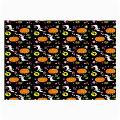 Ghost Pumkin Craft Halloween Hearts Large Glasses Cloth (2-Side)