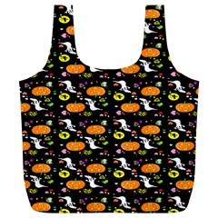 Ghost Pumkin Craft Halloween Hearts Full Print Recycle Bags (L) 