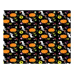 Ghost Pumkin Craft Halloween Hearts Double Sided Flano Blanket (Large) 