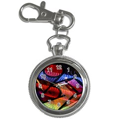 Graphic Shapes Experimental Rainbow Color Key Chain Watches