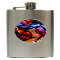 Graphic Shapes Experimental Rainbow Color Hip Flask (6 Oz) by Mariart