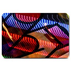 Graphic Shapes Experimental Rainbow Color Large Doormat  by Mariart